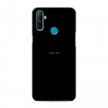 Дизайнерский пластиковый чехол для Realme C3 Черно и кратко