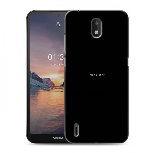 Дизайнерский силиконовый чехол для Nokia 1.3 Черно и кратко