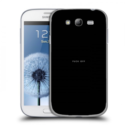 Дизайнерский пластиковый чехол для Samsung Galaxy Grand Черно и кратко