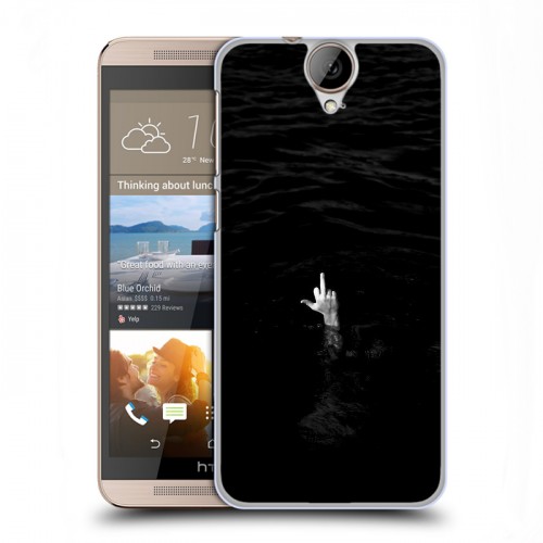 Дизайнерский пластиковый чехол для HTC One E9+ Черно и кратко