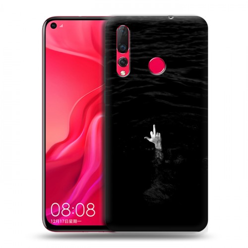 Дизайнерский пластиковый чехол для Huawei Nova 4 Черно и кратко