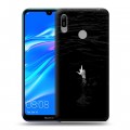 Дизайнерский пластиковый чехол для Huawei Y6 (2019) Черно и кратко