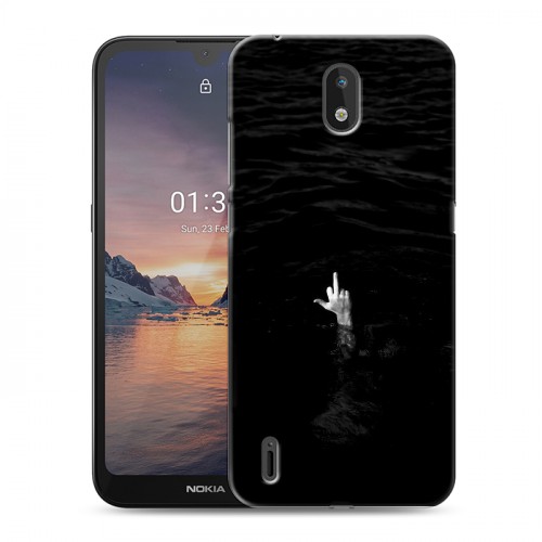 Дизайнерский силиконовый чехол для Nokia 1.3 Черно и кратко