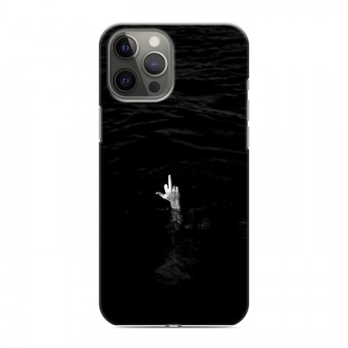 Дизайнерский силиконовый чехол для Iphone 12 Pro Max Черно и кратко