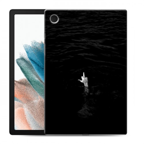 Дизайнерский силиконовый чехол для Samsung Galaxy Tab A8 10.5 (2021) Черно и кратко