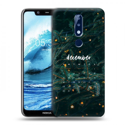 Дизайнерский пластиковый чехол для Nokia 5.1 Plus Christmas 2020