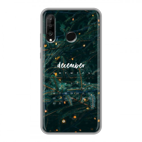 Дизайнерский силиконовый чехол для Huawei P30 Lite Christmas 2020