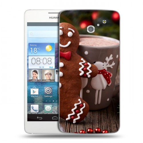 Дизайнерский пластиковый чехол для Huawei Ascend D2 Christmas 2020