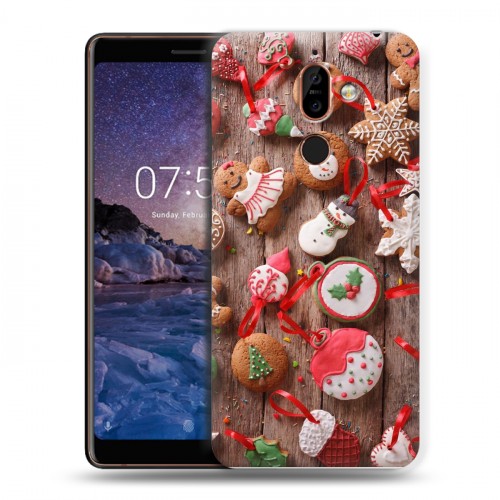 Дизайнерский пластиковый чехол для Nokia 7 Plus Christmas 2020