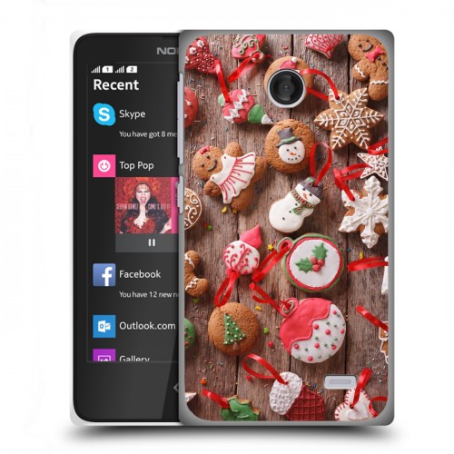 Дизайнерский пластиковый чехол для Nokia X Christmas 2020