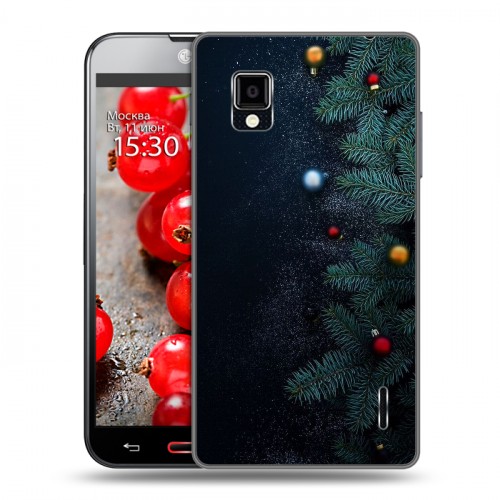 Дизайнерский пластиковый чехол для LG Optimus G Christmas 2020