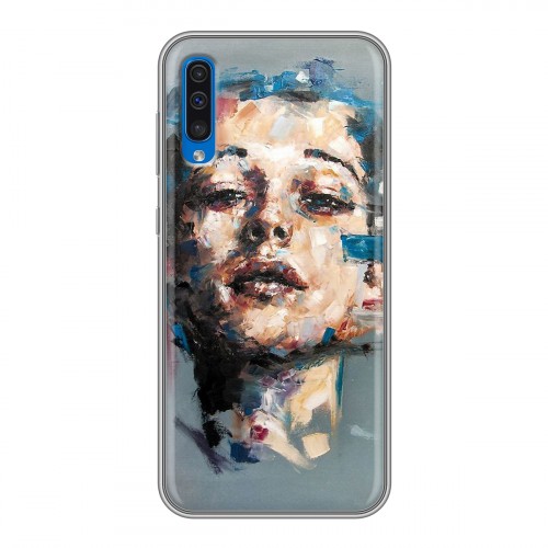 Дизайнерский силиконовый чехол для Samsung Galaxy A50 Портреты мазками
