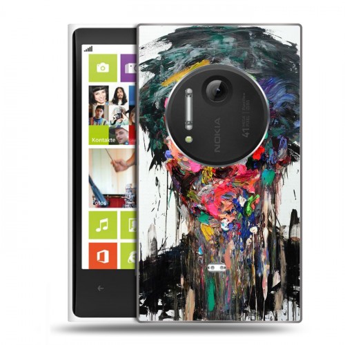 Дизайнерский пластиковый чехол для Nokia Lumia 1020 Портреты мазками