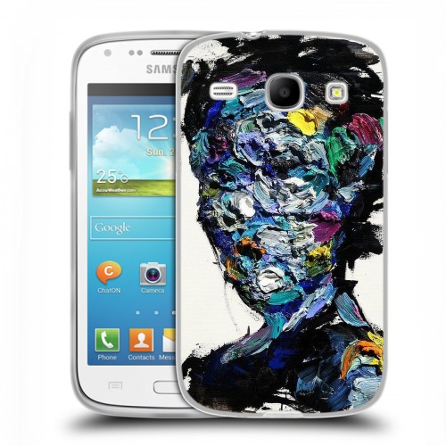 Дизайнерский силиконовый чехол для Samsung Galaxy Core Портреты мазками