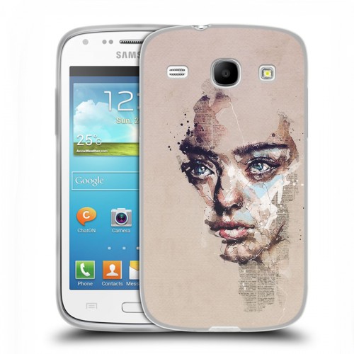 Дизайнерский пластиковый чехол для Samsung Galaxy Core Портреты мазками