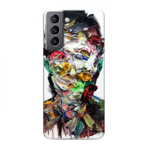 Дизайнерский пластиковый чехол для Samsung Galaxy S21 Портреты мазками