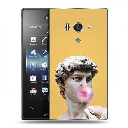 Дизайнерский пластиковый чехол для Sony Xperia acro S Неоновая Греция