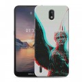 Дизайнерский силиконовый чехол для Nokia 1.3 Неоновая Греция