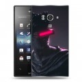 Дизайнерский пластиковый чехол для Sony Xperia acro S Неоновая Греция