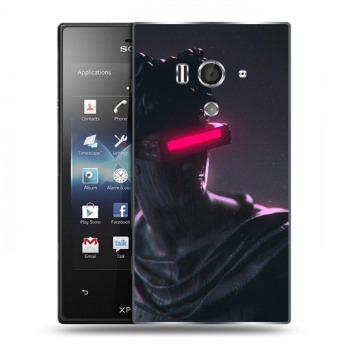 Дизайнерский пластиковый чехол для Sony Xperia acro S Неоновая Греция