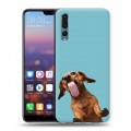 Дизайнерский силиконовый с усиленными углами чехол для Huawei P20 Pro Мятные звери