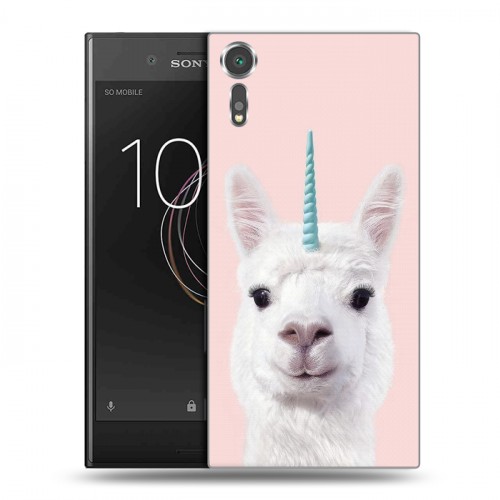 Дизайнерский пластиковый чехол для Sony Xperia XZs Мятные звери