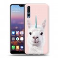 Дизайнерский силиконовый с усиленными углами чехол для Huawei P20 Pro Мятные звери