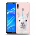 Дизайнерский пластиковый чехол для Huawei Y6 (2019) Мятные звери