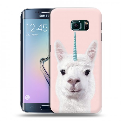 Дизайнерский пластиковый чехол для Samsung Galaxy S6 Edge Мятные звери