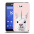 Дизайнерский пластиковый чехол для Sony Xperia E4g Мятные звери