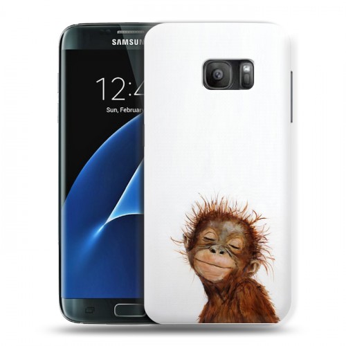 Дизайнерский силиконовый с усиленными углами чехол для Samsung Galaxy S7 Мятные звери