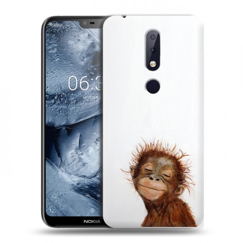 Дизайнерский пластиковый чехол для Nokia 6.1 Plus Мятные звери