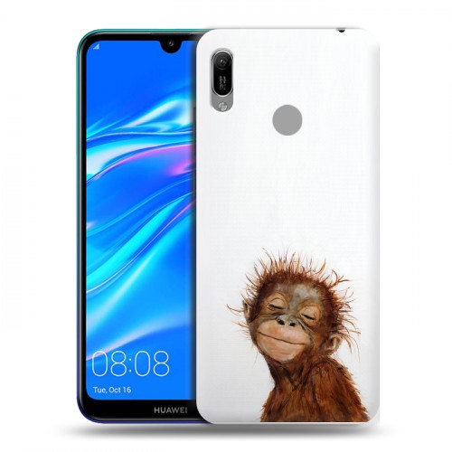 Дизайнерский пластиковый чехол для Huawei Y6 (2019) Мятные звери