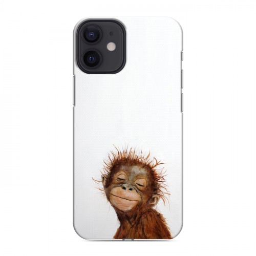 Дизайнерский пластиковый чехол для Iphone 12 Mini Мятные звери