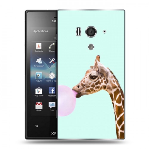 Дизайнерский пластиковый чехол для Sony Xperia acro S Мятные звери