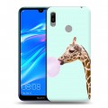 Дизайнерский пластиковый чехол для Huawei Y6 (2019) Мятные звери