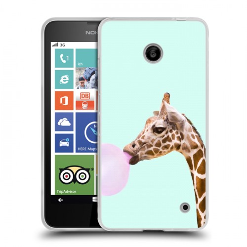 Дизайнерский пластиковый чехол для Nokia Lumia 630/635 Мятные звери