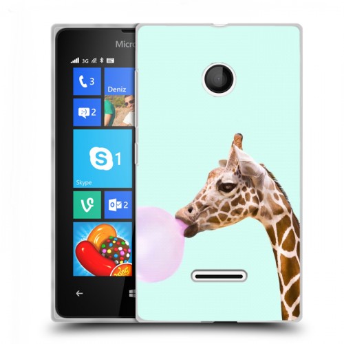 Дизайнерский пластиковый чехол для Microsoft Lumia 435 Мятные звери