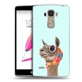 Дизайнерский пластиковый чехол для LG G4 Stylus Мятные звери