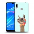 Дизайнерский пластиковый чехол для Huawei Y6 (2019) Мятные звери