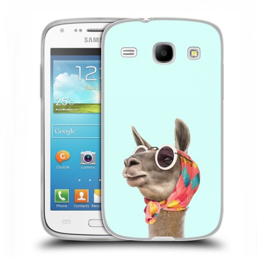 Дизайнерский силиконовый чехол для Samsung Galaxy Core Мятные звери