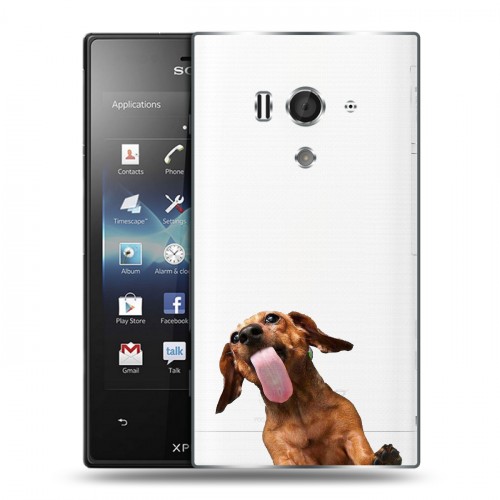 Дизайнерский пластиковый чехол для Sony Xperia acro S Мятные звери