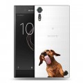 Дизайнерский пластиковый чехол для Sony Xperia XZs Мятные звери