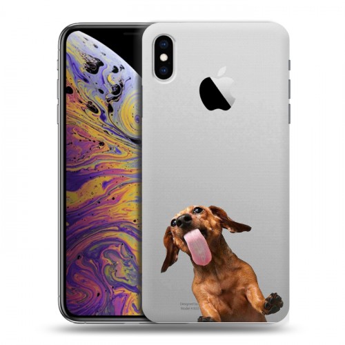 Дизайнерский силиконовый чехол для Iphone Xs Max Мятные звери