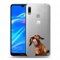 Дизайнерский пластиковый чехол для Huawei Y6 (2019) Мятные звери