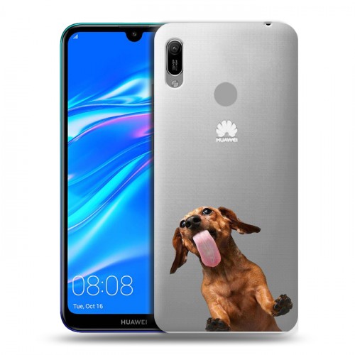 Дизайнерский пластиковый чехол для Huawei Y6 (2019) Мятные звери