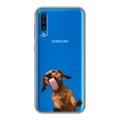 Дизайнерский силиконовый чехол для Samsung Galaxy A50 Мятные звери