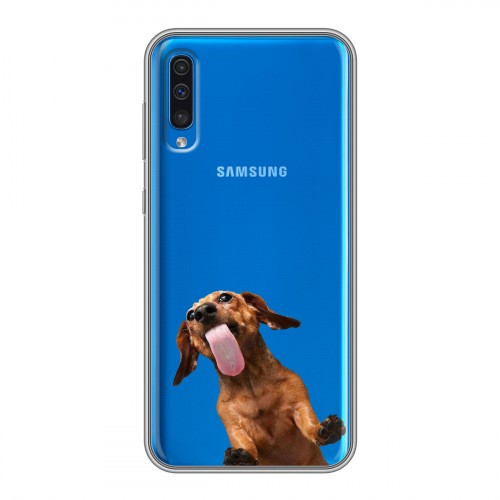 Дизайнерский силиконовый чехол для Samsung Galaxy A50 Мятные звери