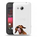 Дизайнерский пластиковый чехол для HTC Desire 200 Мятные звери