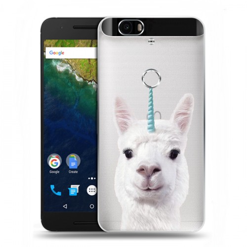 Дизайнерский силиконовый чехол для Google Huawei Nexus 6P Мятные звери